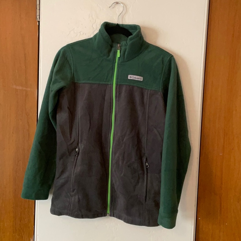(SOLD) Columbia fleece color block zip up jacket